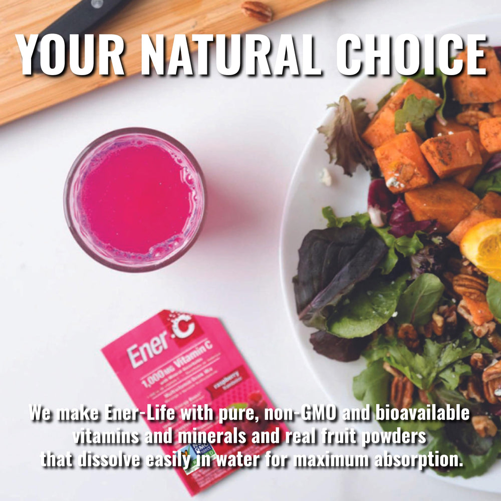 Pouring Ener-C Raspberry into a glass of water