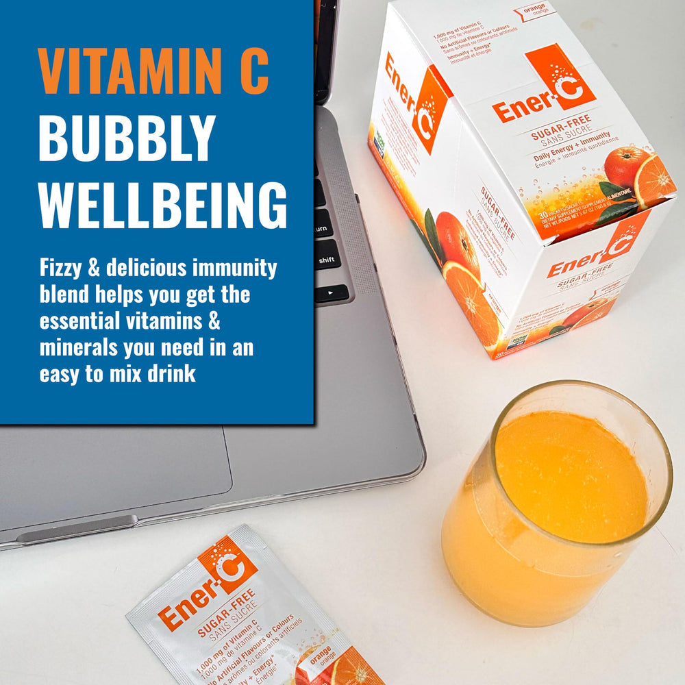 Group of Ener-C orange sugar-free sachets