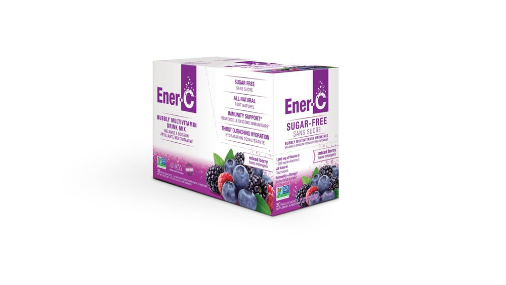 Ener-C Sugar Free Mixed Berry drink mix back nutrition panel