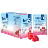 Front view of Ener-D Raspberry Sugar Free Multivitamin Drink Mix box