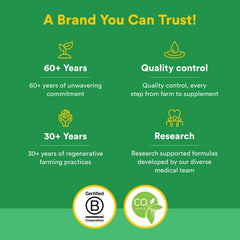 Vegan, gluten-free, non-GMO certification icons on packaging