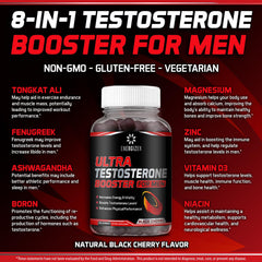 Energizen black cherry gummies pack for convenient energy and libido support.