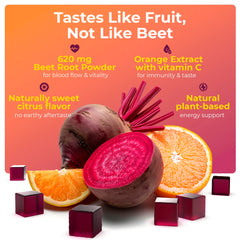 Energy of Life Beet Boom packaging front showcasing natural ingredients and heart health focus.