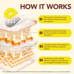 Person starting their day with energy patch