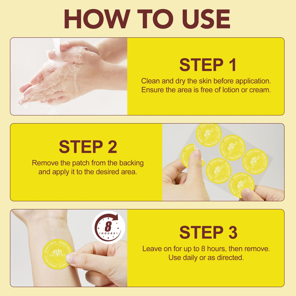 Energy patch packaging and patch display