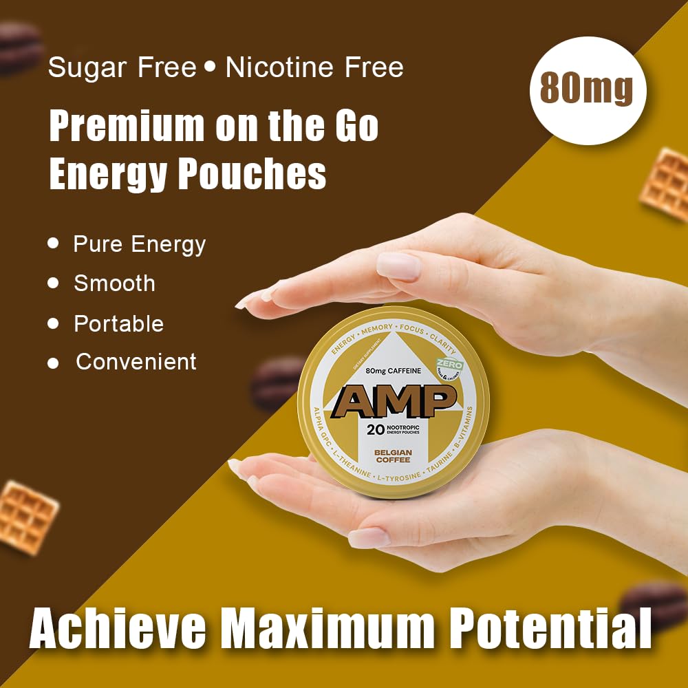 Sugar-free nicotine-free energy pouches packaging