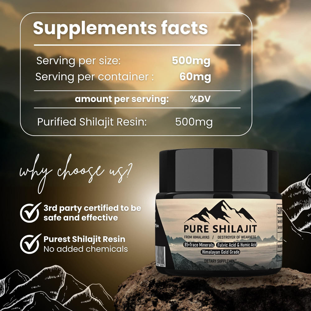 Shilajit for energy and stamina support