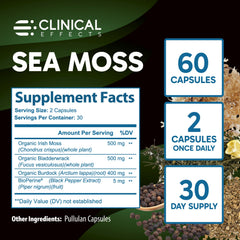 Energy support and vitality from sea moss capsules