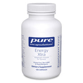 Bottle of Pure Encapsulations Energy Xtra capsules on a white background