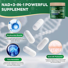 Concept image for energy, focus and anti-aging benefits