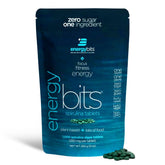 ENERGYBITS spirulina tablets in a bottle and loose tablets