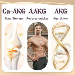 Calcium AKG, AAKG and AKG ingredients graphic