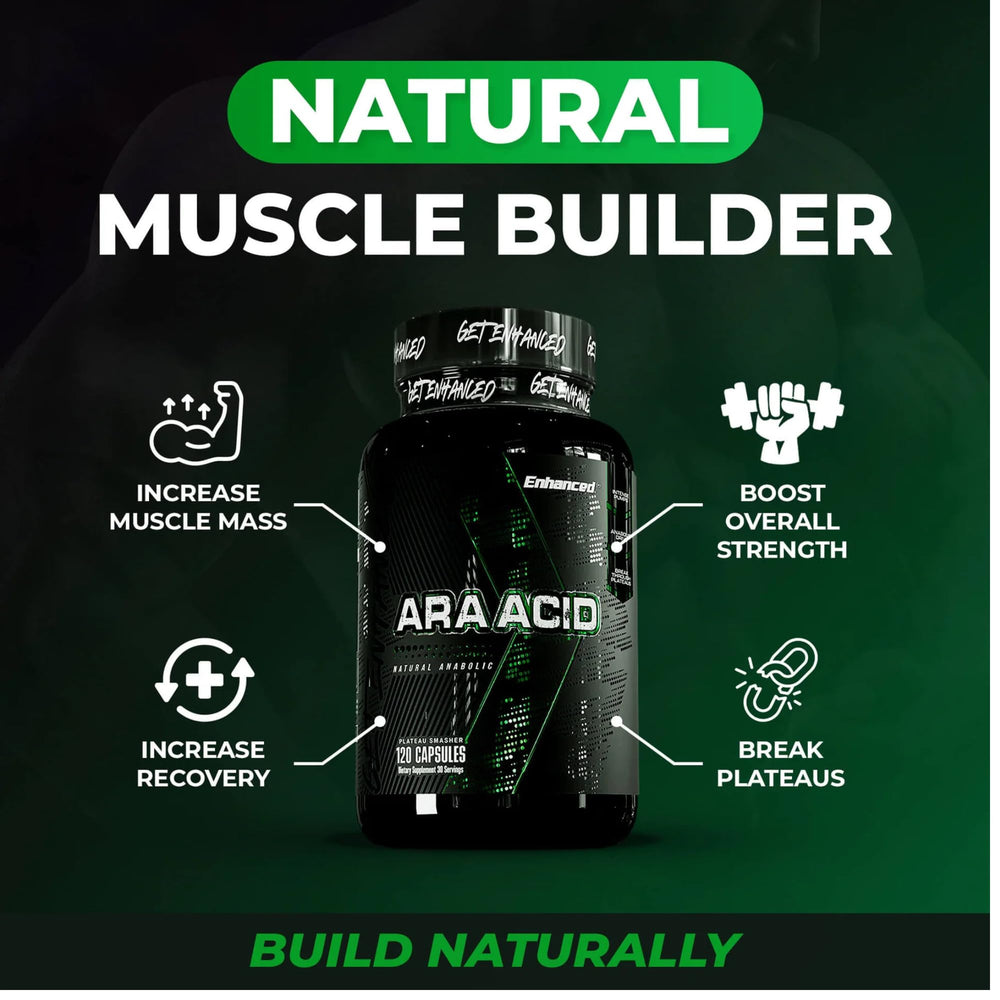 Label on Enhanced Labs Arachidonic Acid 120 capsules bottle