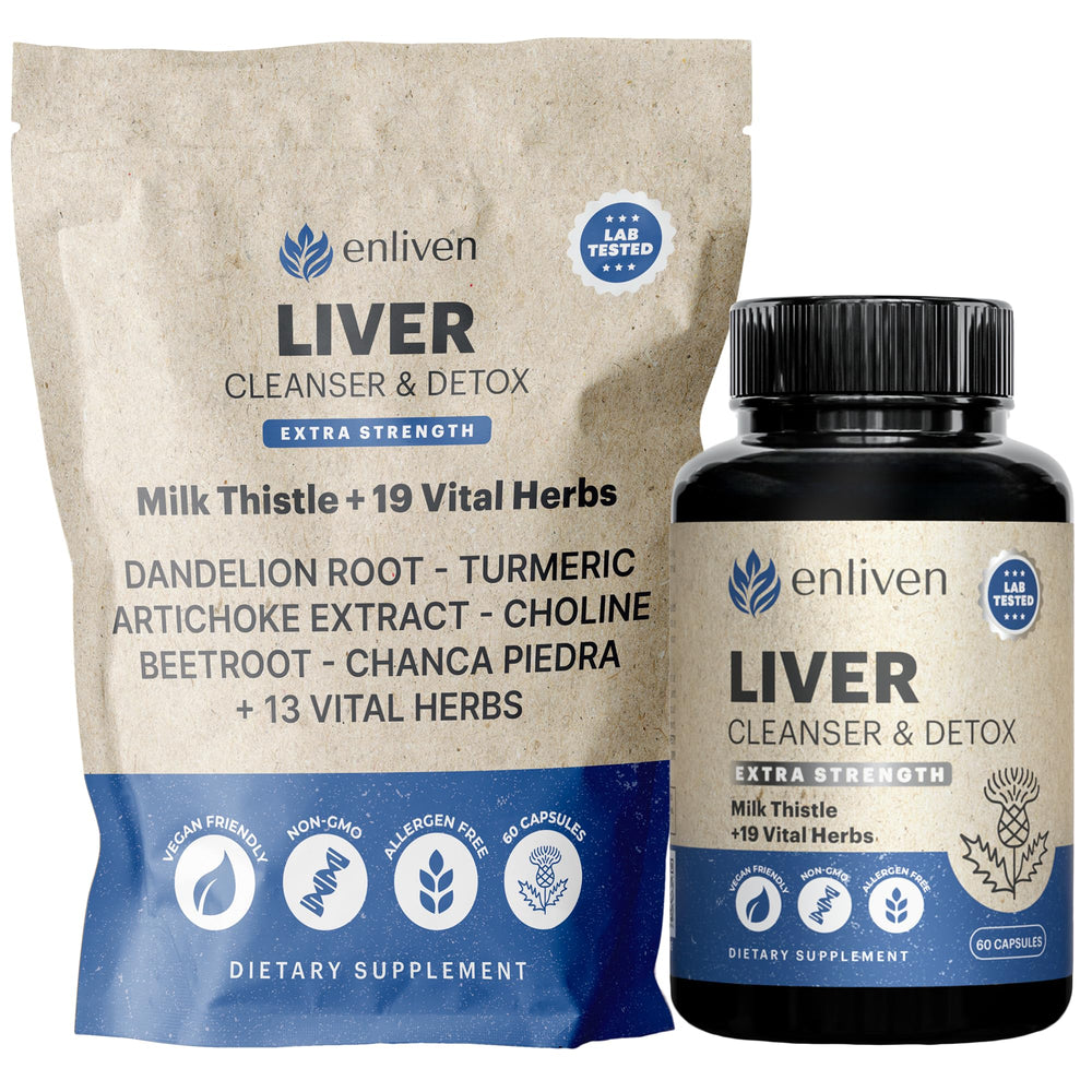 Enliven Liver Cleanse Detox Capsules bottle front view