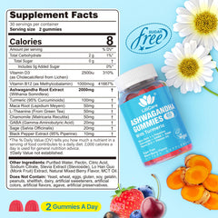 Back label of EnvyDeal Ashwagandha Gummies bottle