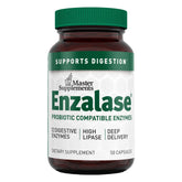 Enzalase bottle label showing 50 capsules