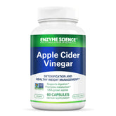 Enzyme Science bottle front view showing ACV capsules and clear labeling for easy identification