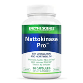 Front view of Enzyme Science Nattokinase Pro bottle with NSK-SD