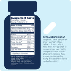 Nattokinase Pro bottle label highlighting NSK-SD and vegan kosher organic formula