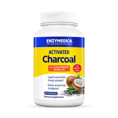 Enzymedica Activated Charcoal 60 Count bottle front view