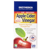 Enzymedica bottle front view showing ACV capsules and clean packaging benefit convenience