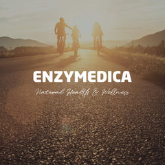 hand holding Enzymedica bottle to show compact size and travel-friendly supplement benefit