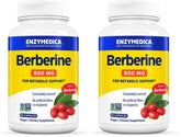 Front view of Enzymedica Berberine 800 mg vegan capsules pack 2
