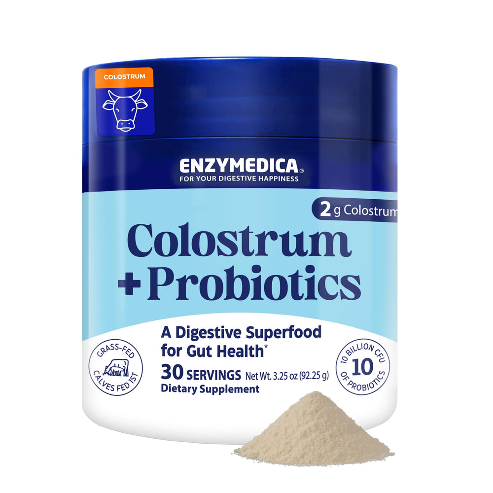 Enzymedica Colostrum Powder with Probiotics bottle – 30 servings