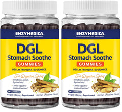 Enzymedica DGL Stomach Soothe Gummies bottle - chocolate flavor