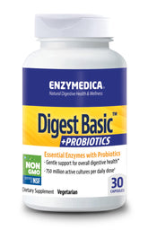 Enzymedica Digest Basic + Probiotics bottle with 30 capsules