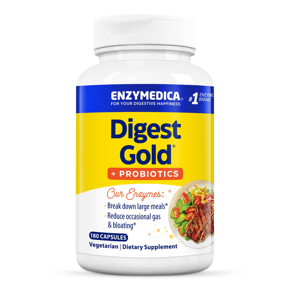 Bottle of Enzymedica Digest Gold + Probiotics, 180-count, FFP