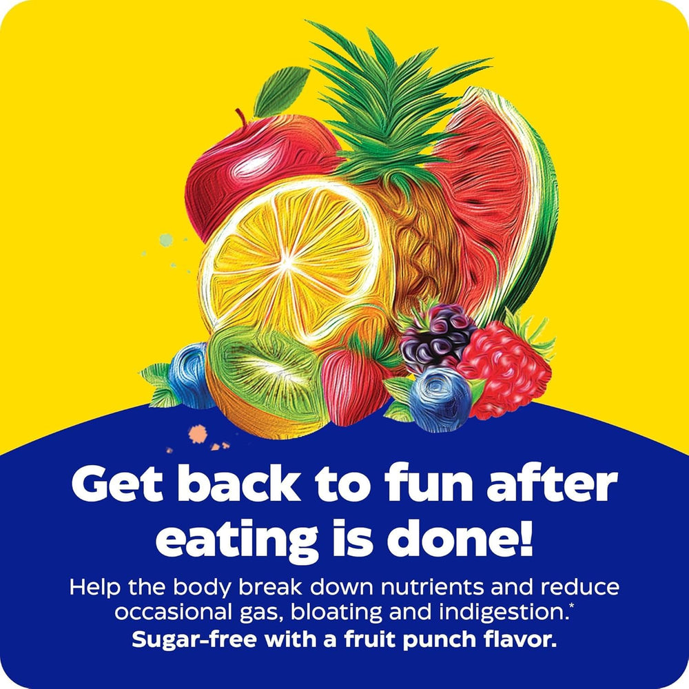 Serving suggestion: child taking enzyme chewable