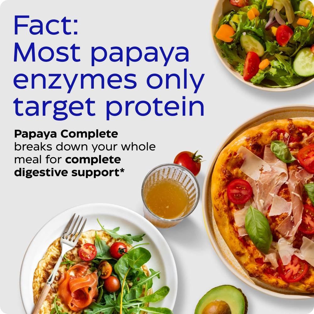 Organic papaya ingredients label