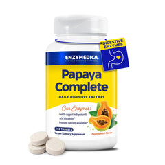 Bottle of Enzymedica Papaya Enzymes Chewables with mint flavor