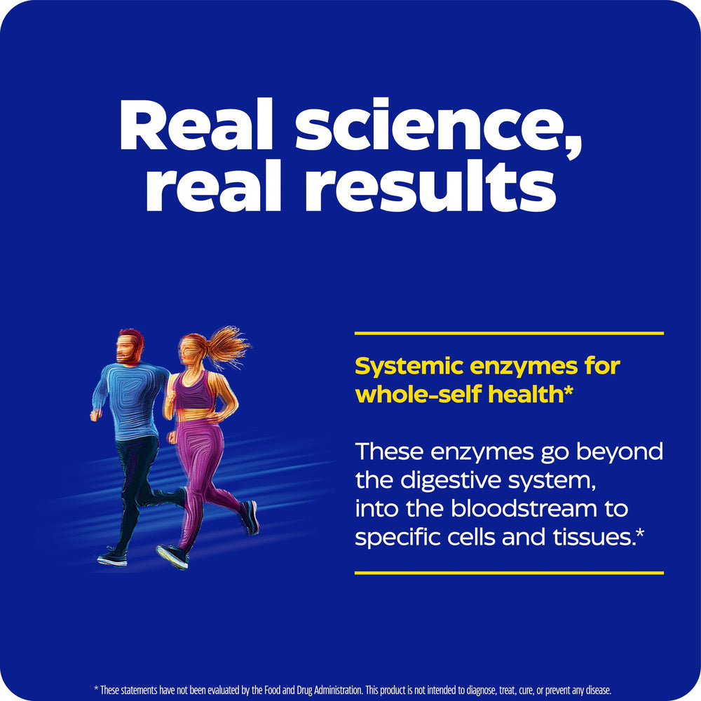Label highlights proteolytic enzymes and ingredients