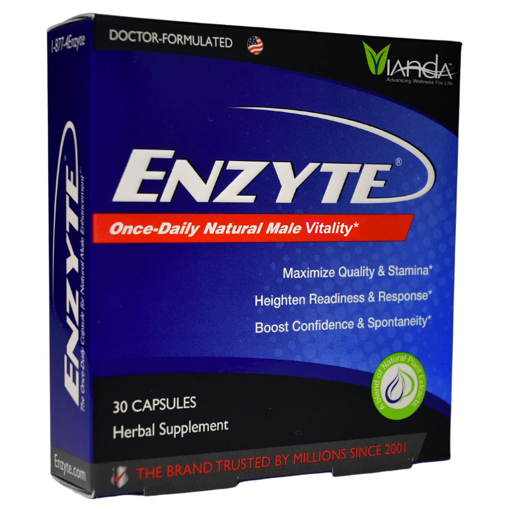 Enzyte Natural Male Vitality hero image with product bottle