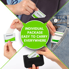 On-the-go use showing pocket-size wipes