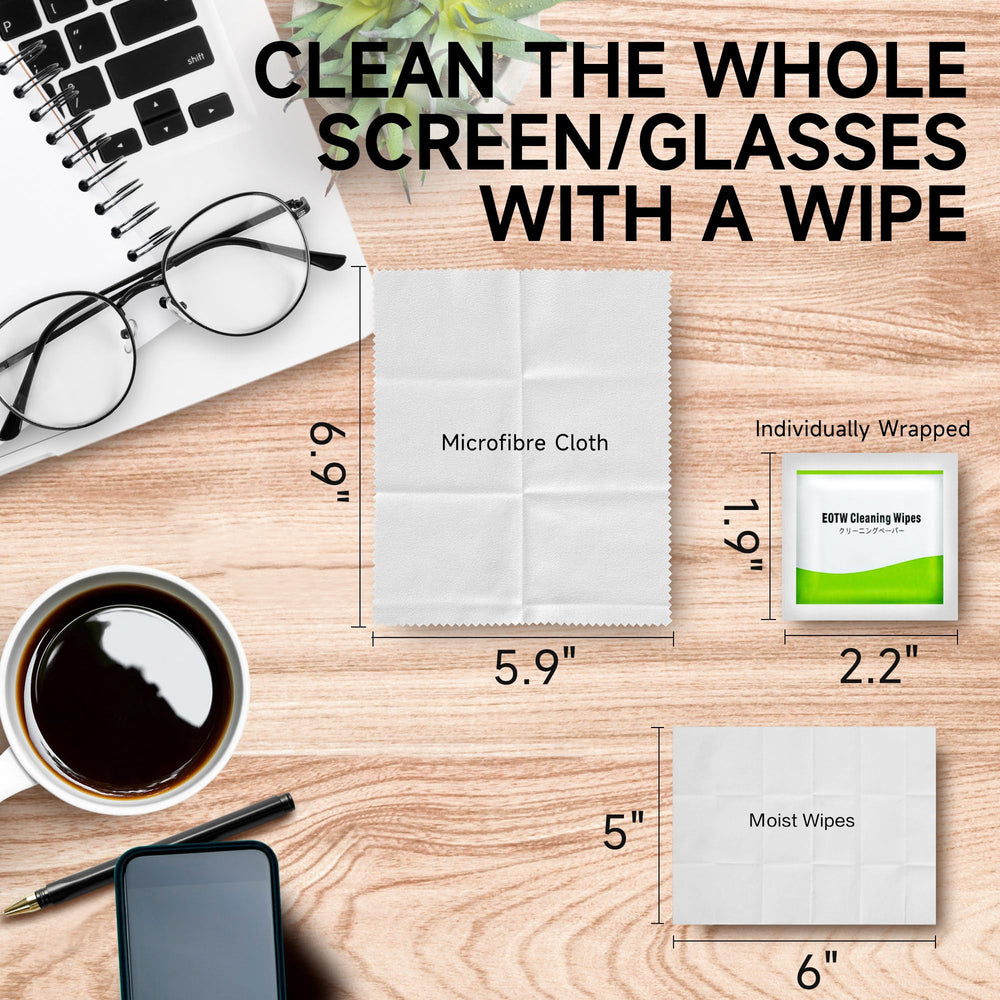 Included microfiber cleaning cloth for polishing the screen