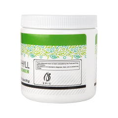 Prepared daily serving of chlorophyll drink ready to enjoy