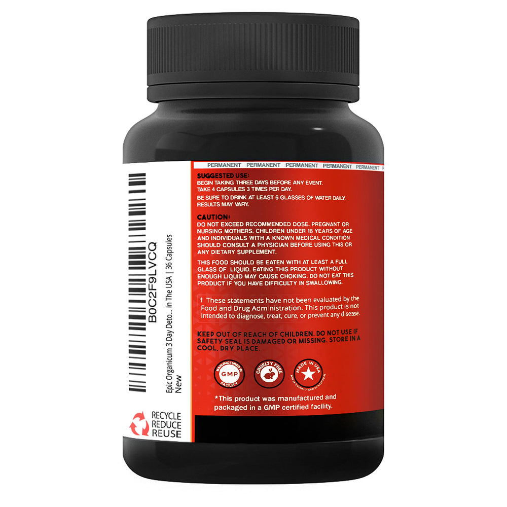 Herbal detox ingredients with capsules