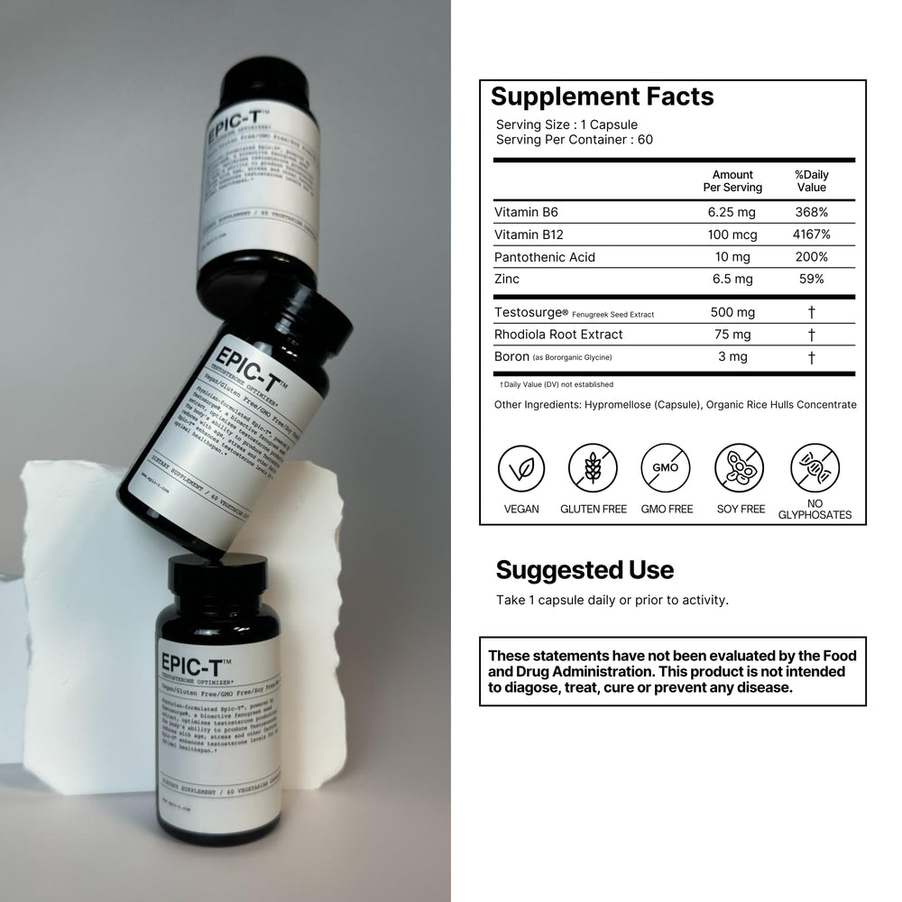 EPIC-T daily routine setup demonstrates vegan, non-GMO wellness support