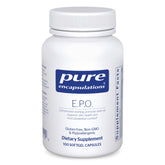 Front label of Pure Encapsulations E.P.O. Evening Primrose Oil bottle