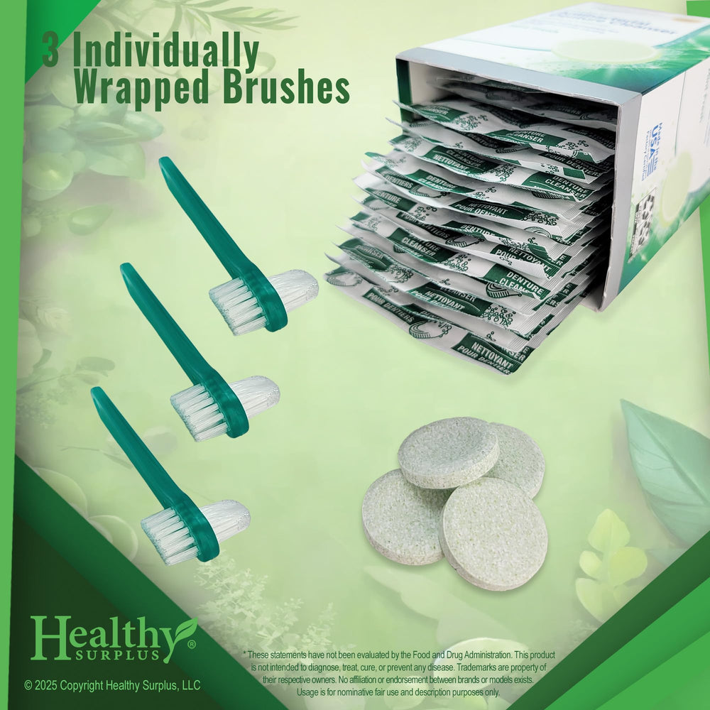 Close up of Equate Denture Cleanser bottle