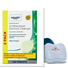 Hero image of Equate Mint Fresh Denture Cleaner with DENTU-CARE Box