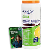 Equate Premium Daily Fiber Psyllium Husk Orange Flavor 14 oz packaging - image 1