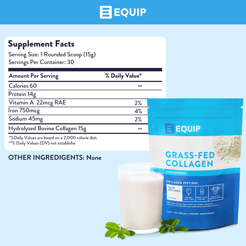 Packaging image of Equip Foods Grass Fed Collagen Powder