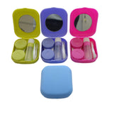Blue Erewa 4-pack colorful contact lens cases with mirror