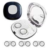 Erewa contact lens case kit with mirror in black, front view