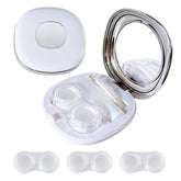 Erewa lens case kit with built-in mirror in grey white color