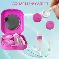 Close-up of mirror, tweezers, and solution bottle in Erewa case